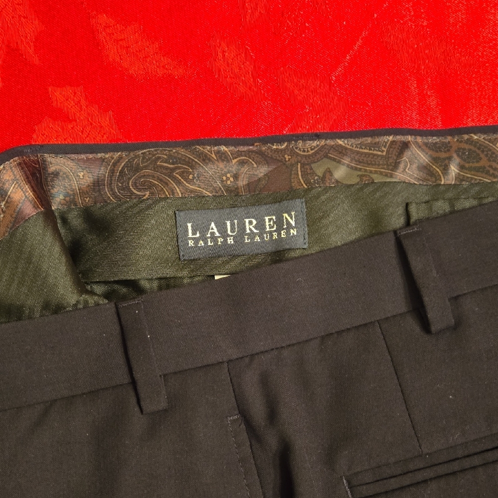 Lauren Ralph Lauren Black Trousers with Paisley Lining
